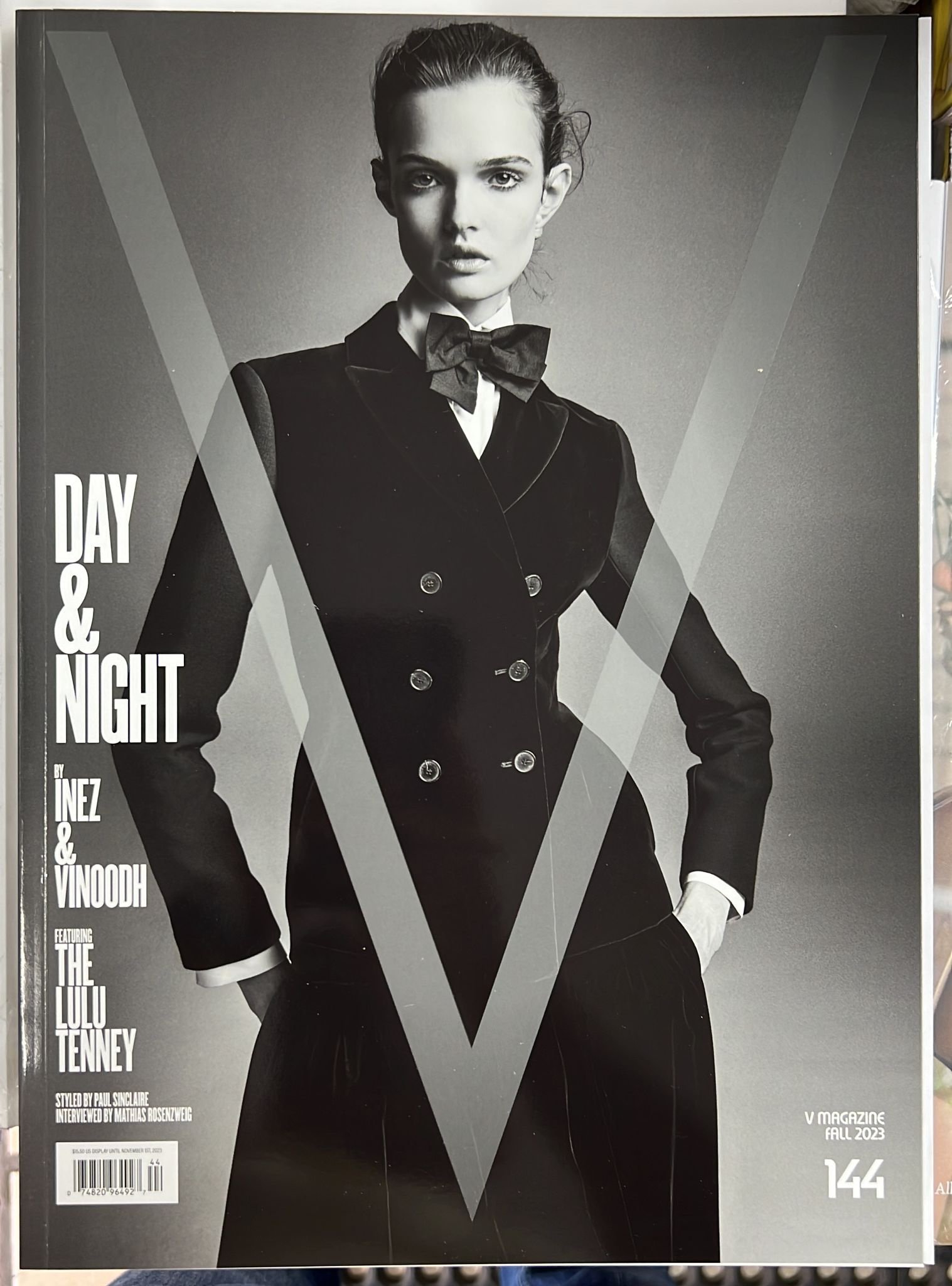 V MAGAZINE- ISSUE 144-FALL 2023-(SELECT-A-COVER)-DAY & NIGHT BY INEZ &  VINOODH-BRAND NEW